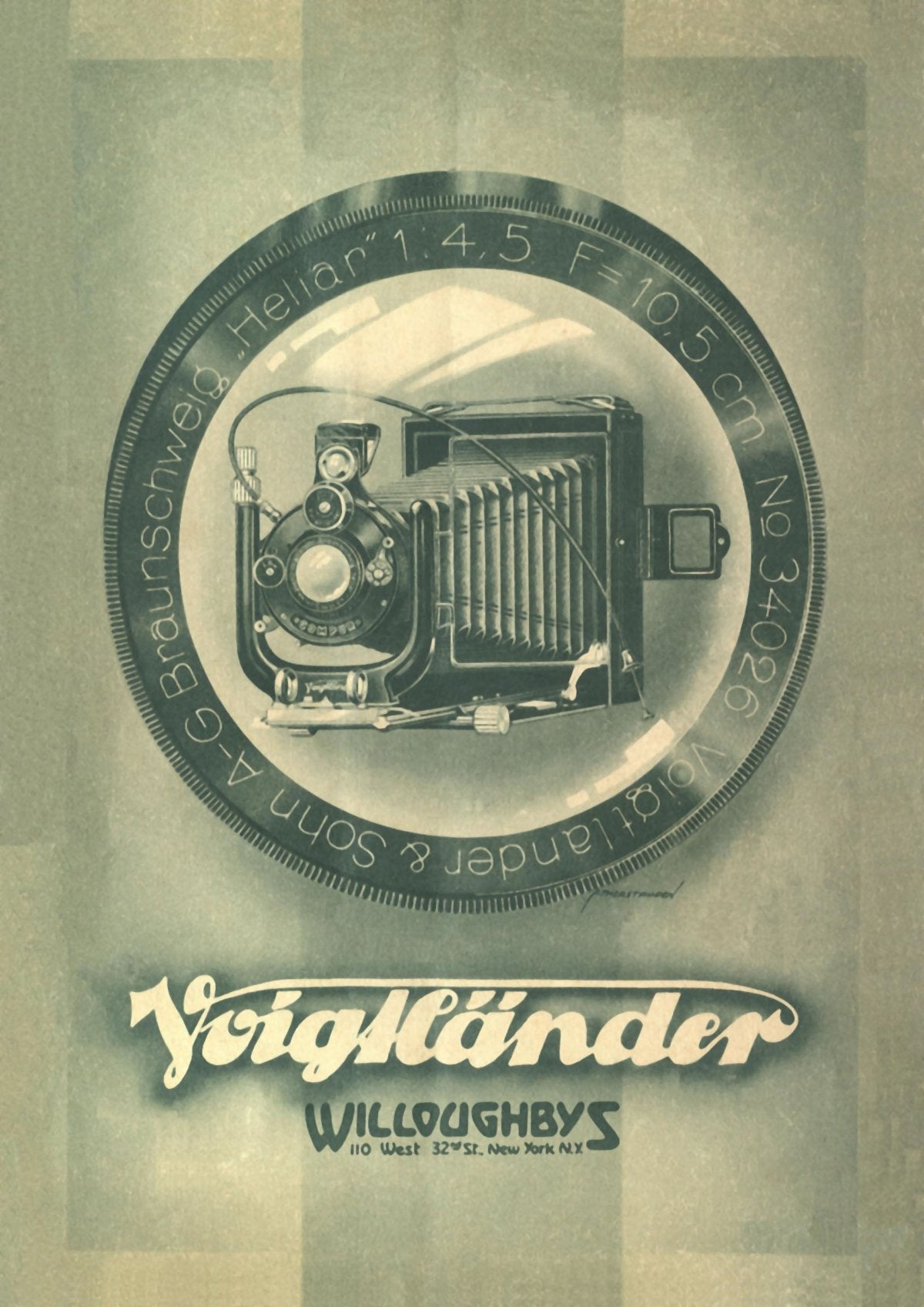 Voigtländer Cameras and Lenses – Willoughbys, New York, English Catalogue – front cover