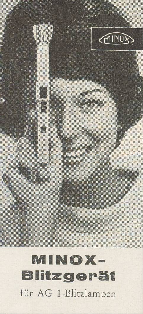 Minox Flash Unit for AG-1 Flashbulbs – German Instruction Leaflet (Blitzgerät) – front cover