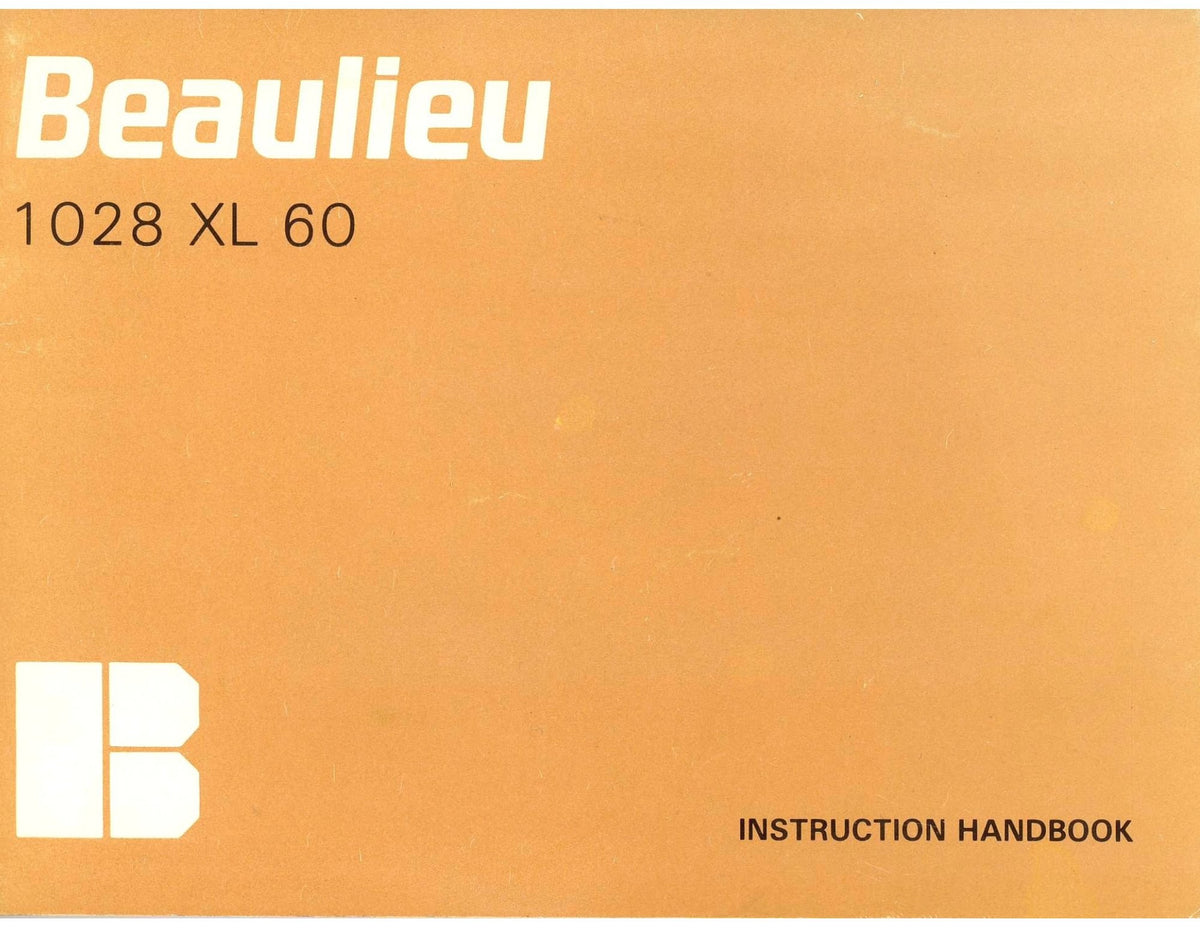 Beaulieu 1028 XL 60 Camera – Instruction Handbook, English, 1979 – front cover