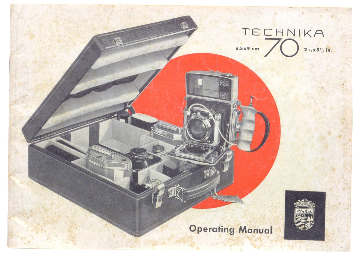 Linhof Technika 70 (6.5x9 cm) Operating Manual – English – front cover