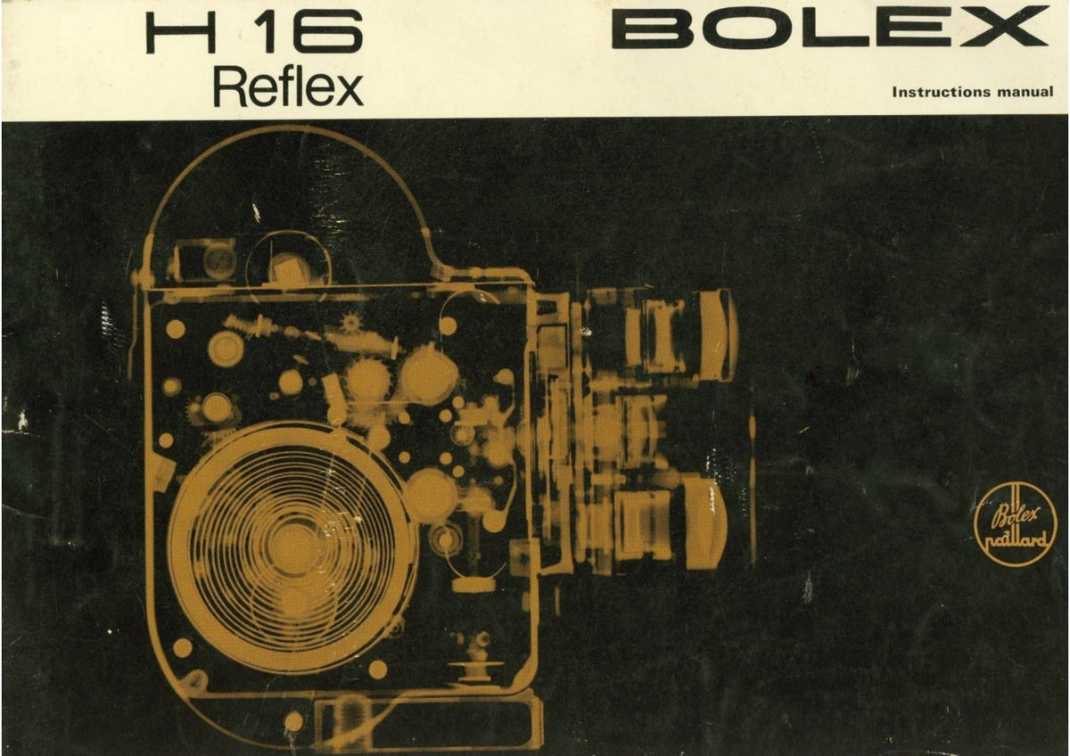 Bolex H16 Reflex – Instruction Manual, English, Black-Cover Edition – front cover