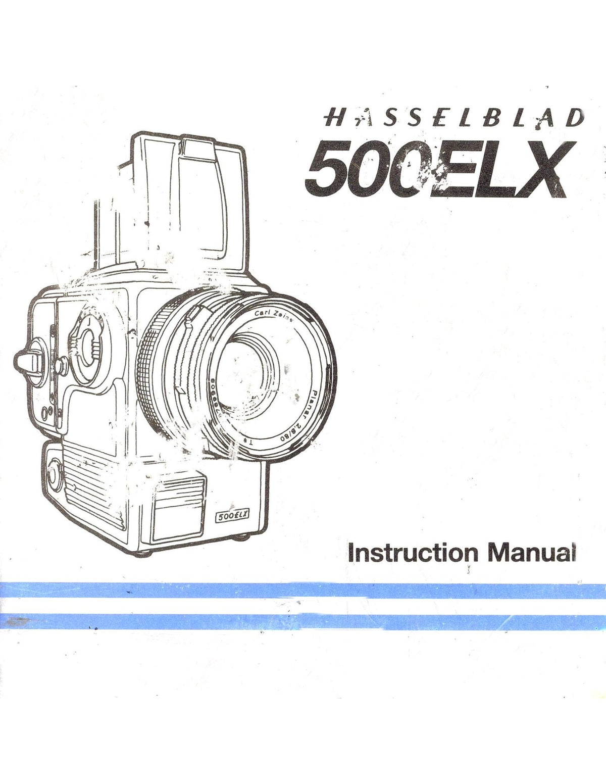 Hasselblad 500ELX Instruction Manual – English – front cover