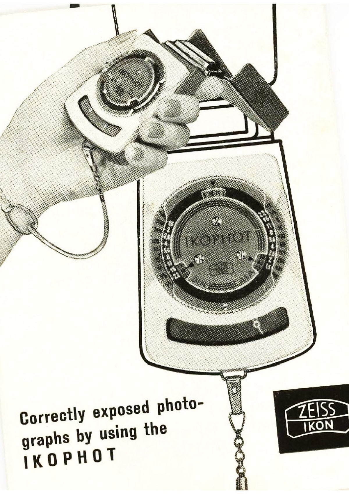 Zeiss Ikon Ikophot Light Exposure Meter – Instructions, English – front cover