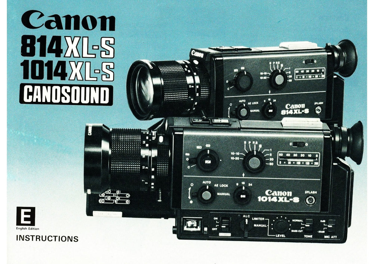 Canon 814 XL-S and 1014 XL-S Canosound Cameras – Instructions, English – front cover