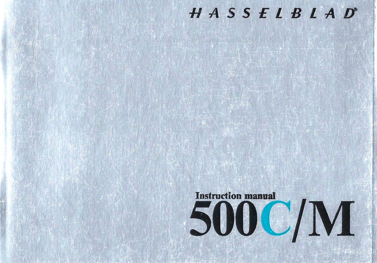 Hasselblad 500C/M Instruction Manual – English – front cover