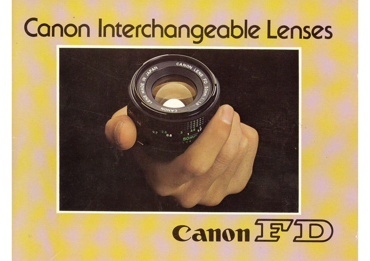 Canon FD Interchangeable Lenses – Brochure, English – front cover
