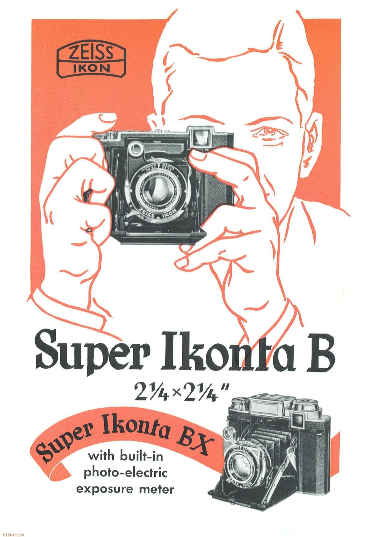 Zeiss Ikon Super Ikonta B & BX – Carl Zeiss, Inc. Leaflet CAM 223, 1941 – front cover