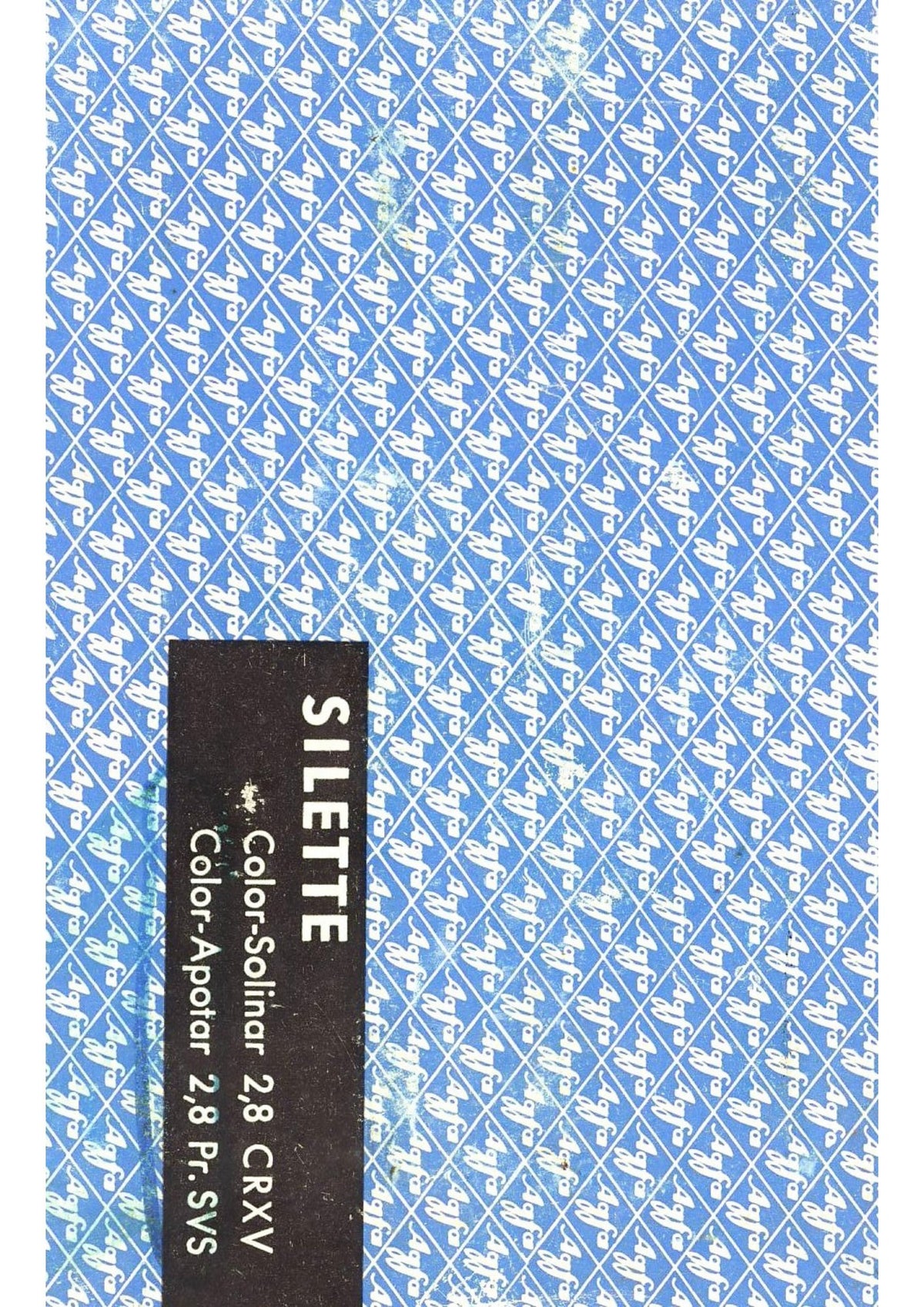Agfa Silette Color-Solinar 2.8 / Color-Apotar 2.8 – Instruction Booklet, English, 1957 – front cover