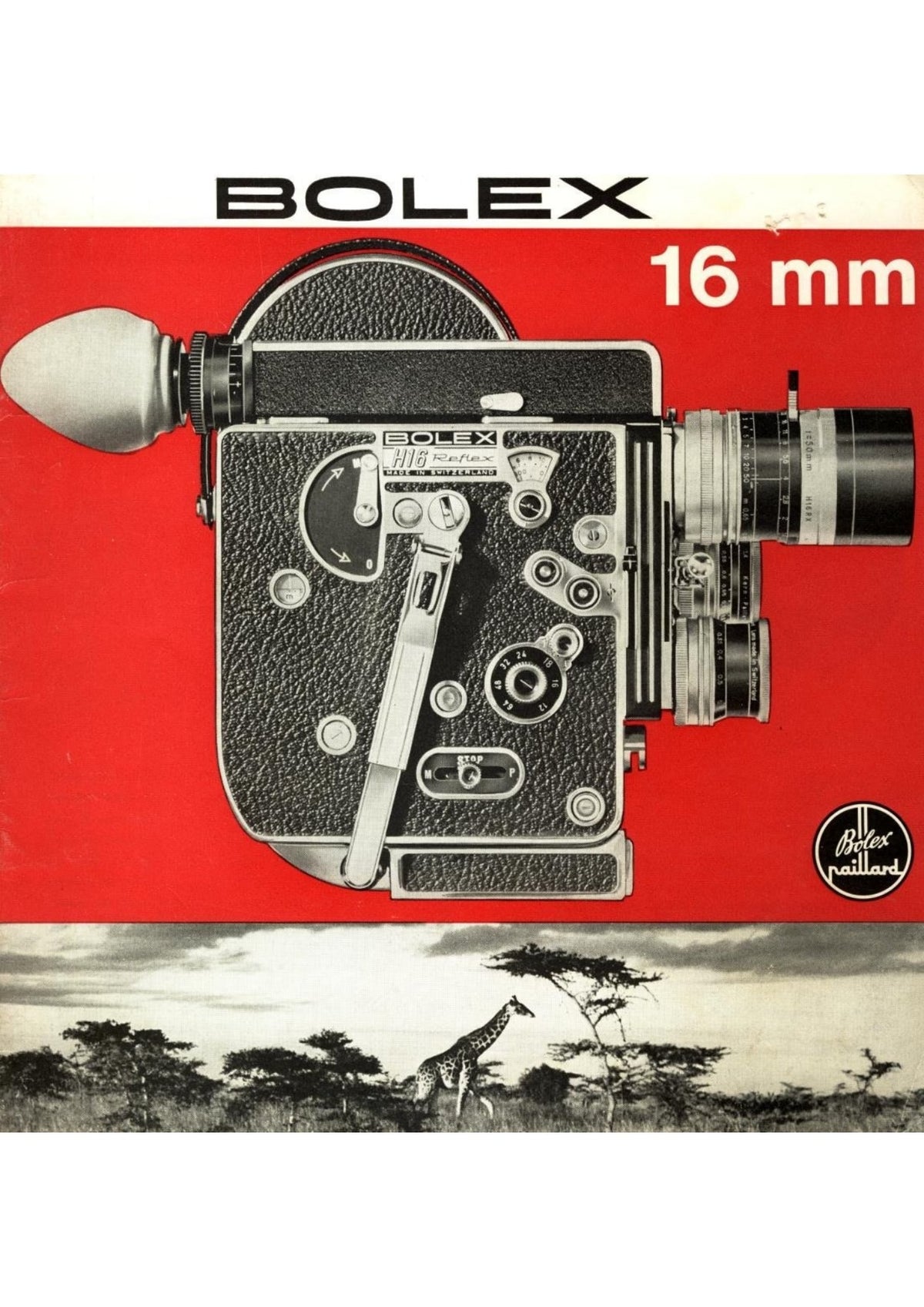 Bolex 16 mm – H16 Reflex Brochure with Kern-Paillard Lenses, English – front cover