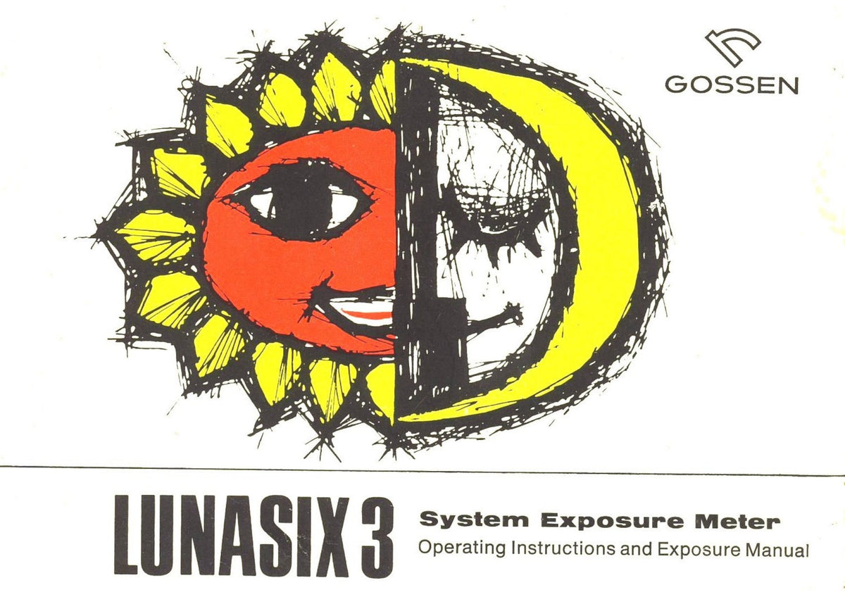 Gossen Lunasix 3 System Exposure Meter – Operating Instructions and Exposure Manual – front cover