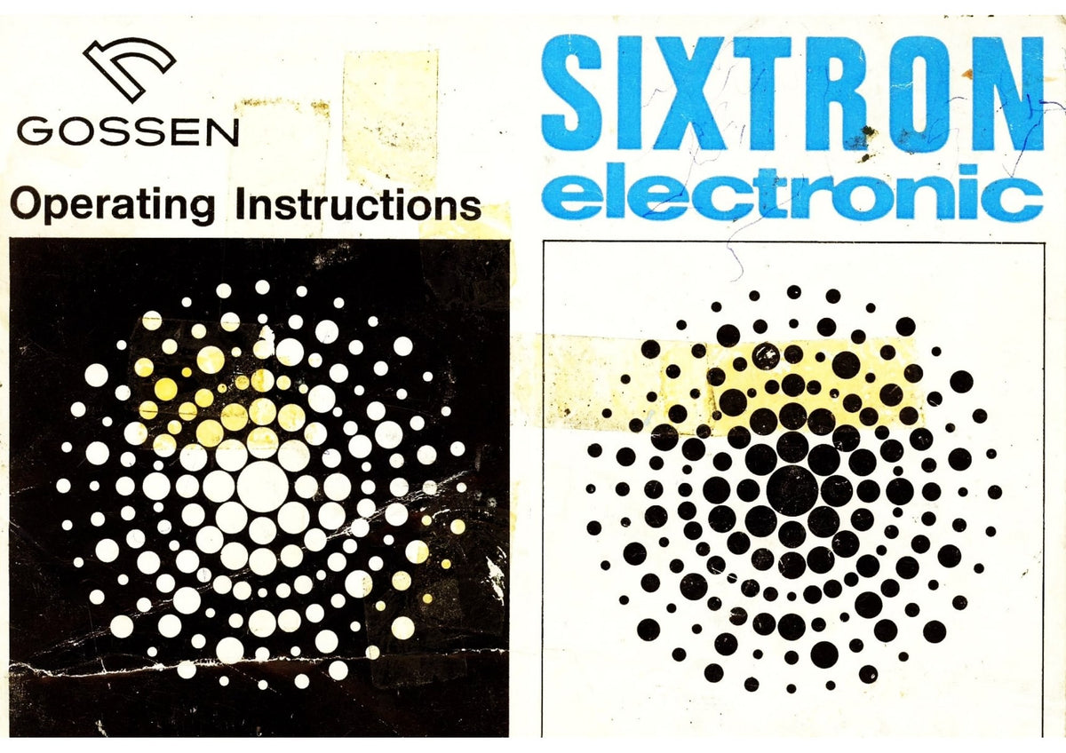 Gossen Sixtron electronic Flash Meter – Operating Instructions, English – front cover