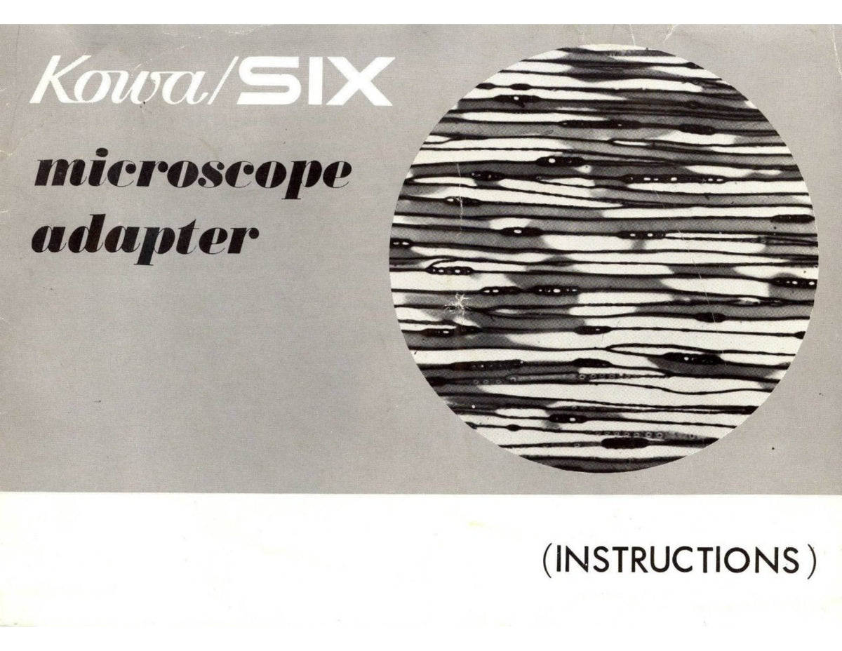 Kowa SIX Microscope Adapter – Instructions, English – front cover
