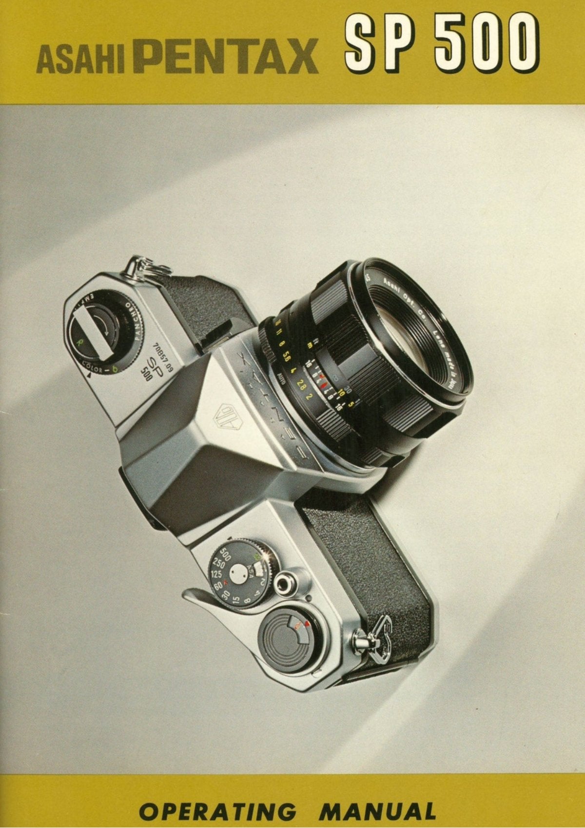 Asahi Pentax SP 500 – Operating Manual, English – front cover