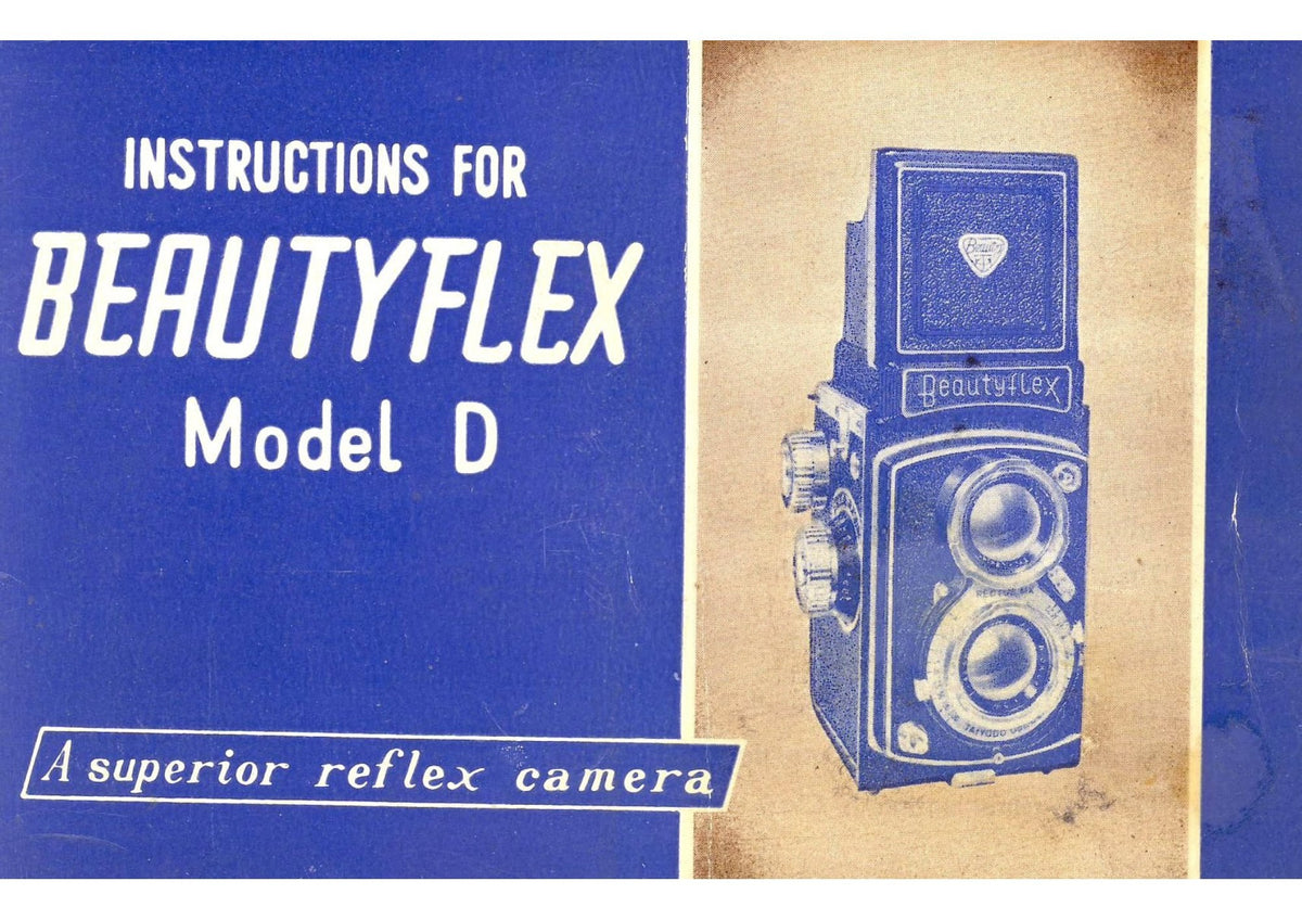 Beautyflex Model D Reflex Camera – Instructions for Use, English – front cover