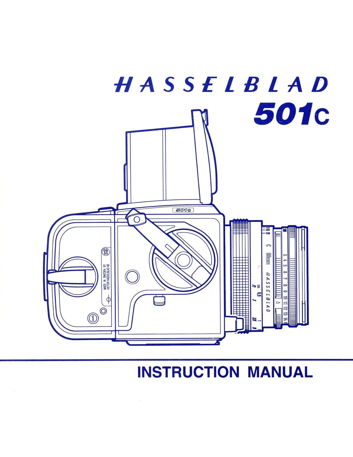 Hasselblad 501C Instruction Manual – English – front cover