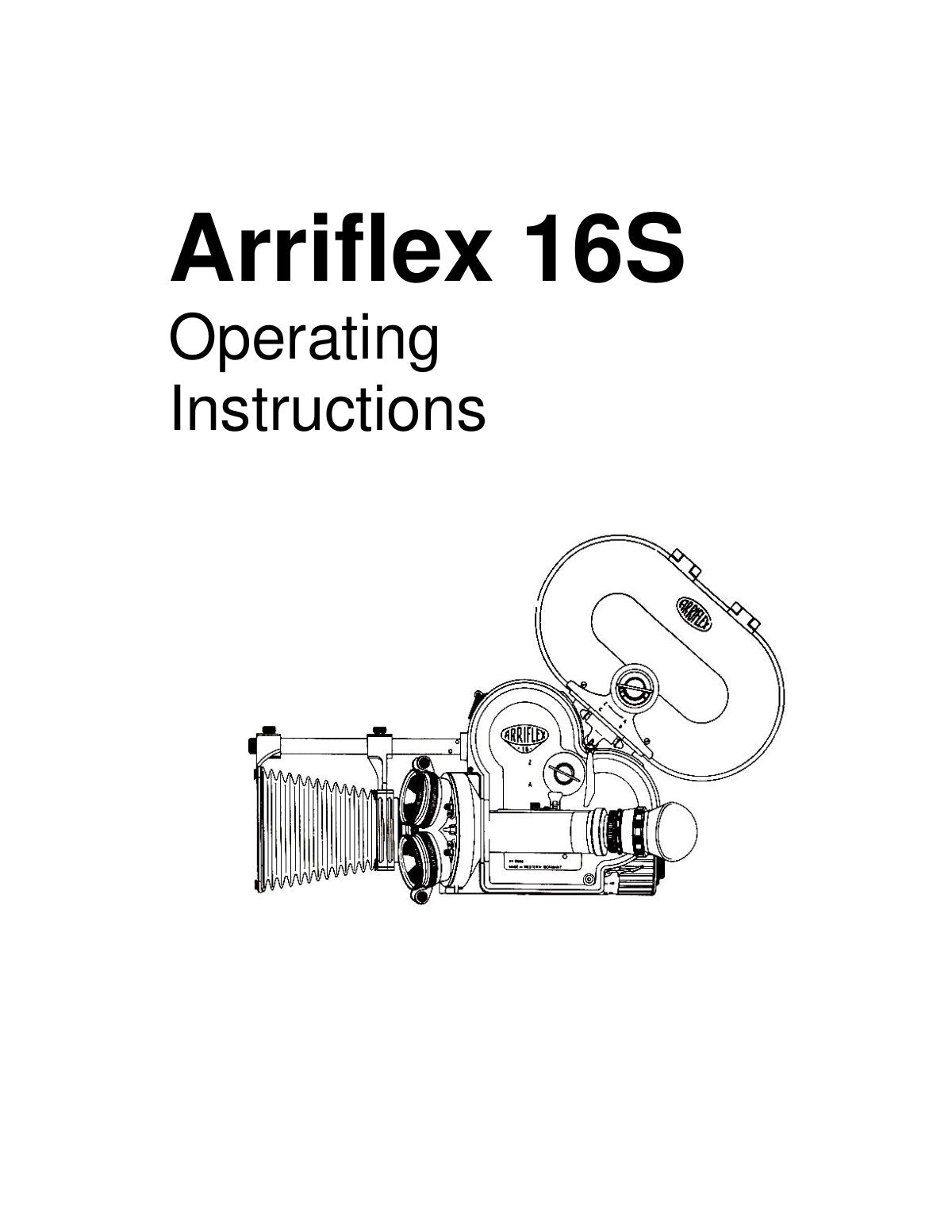 Arriflex 16S – Operating Instructions, English – front cover