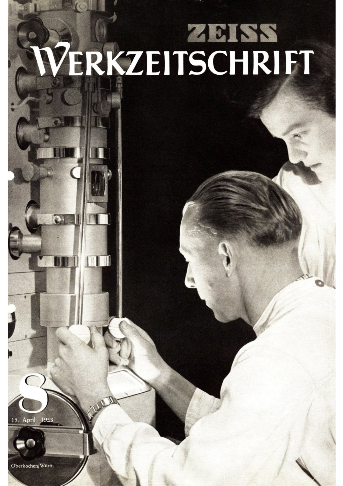 Zeiss Werkzeitschrift Heft 8, April 1953 – German – front cover