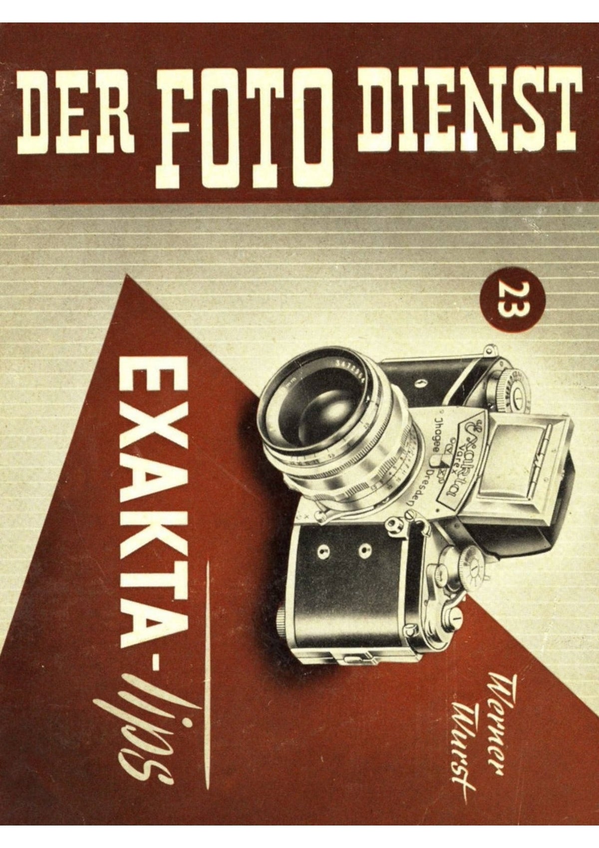 Der Foto-Dienst No. 23 – Exakta-Tips by Werner Wurst, German – front cover