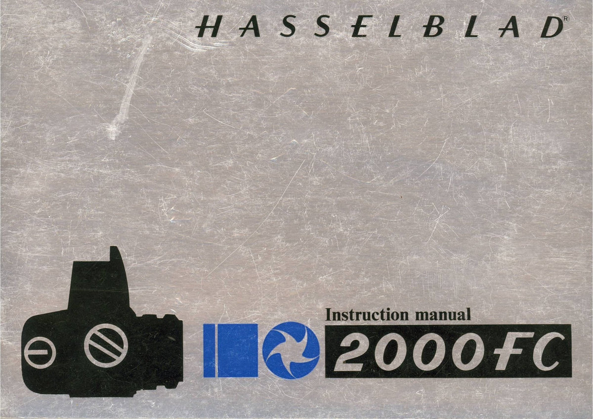 Hasselblad 2000FC Instruction Manual – English – front cover