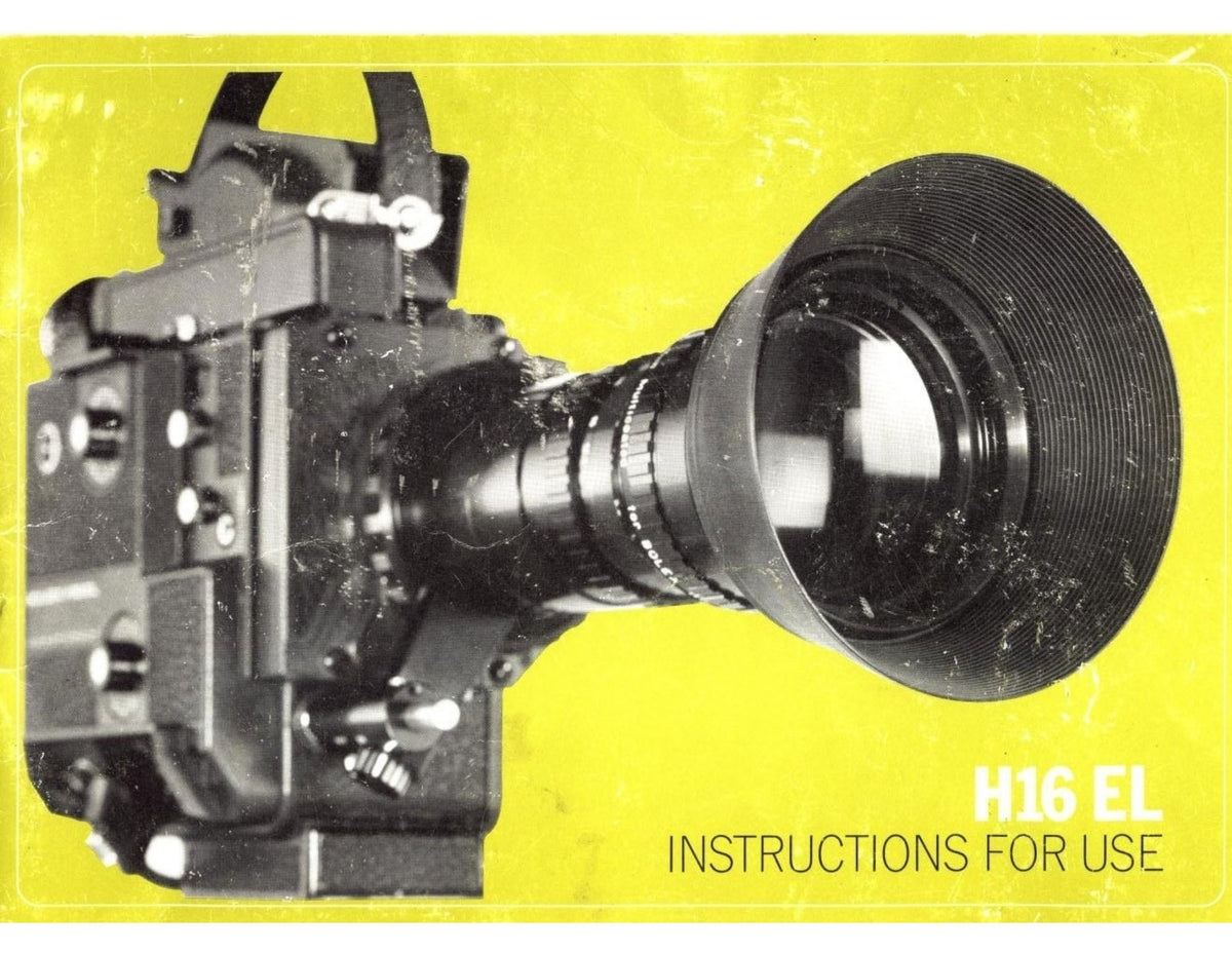 Bolex H16 EL Reflex Movie Camera – Instructions for Use, English – front cover