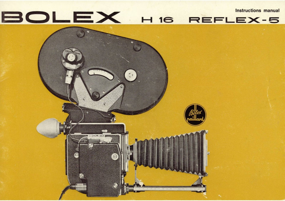 Bolex H16 Reflex-5 Camera – Instruction Manual, English – front cover