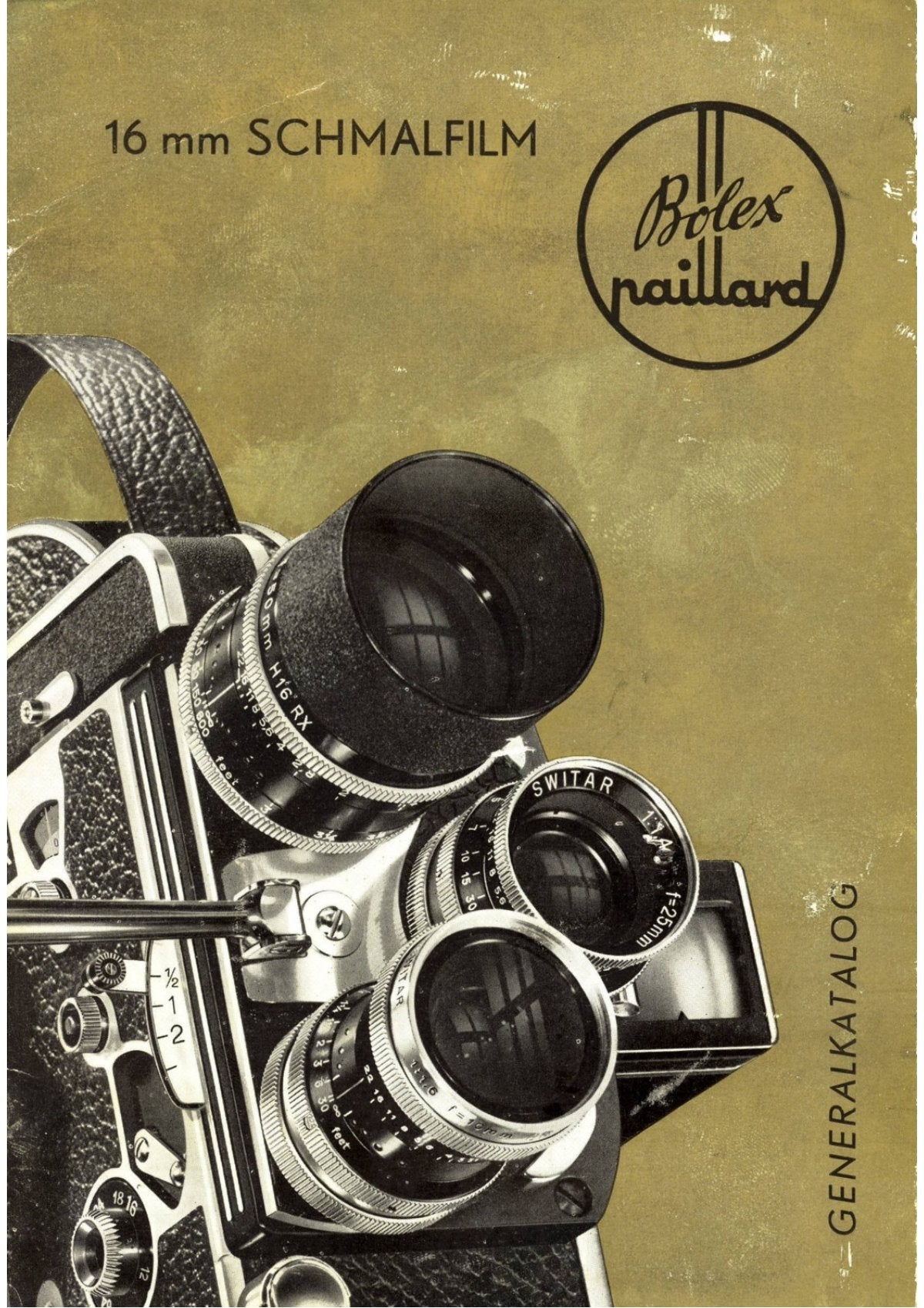 Bolex 16 mm Schmalfilm Generalkatalog – Paillard Bolex Catalogue, German – front cover
