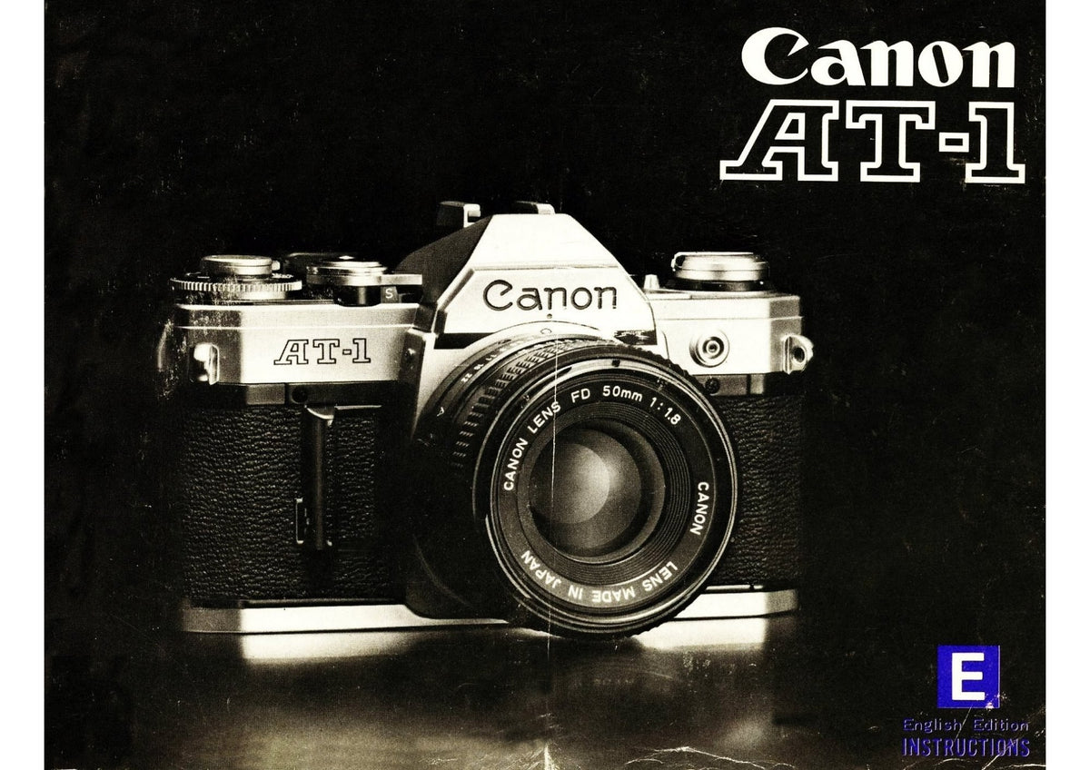 Canon AT-1 SLR Camera – Instructions, English – front cover