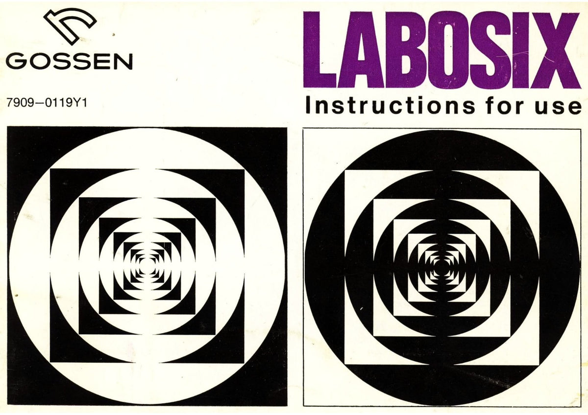 Gossen Labosix Darkroom Meter – Instructions for Use, English – front cover
