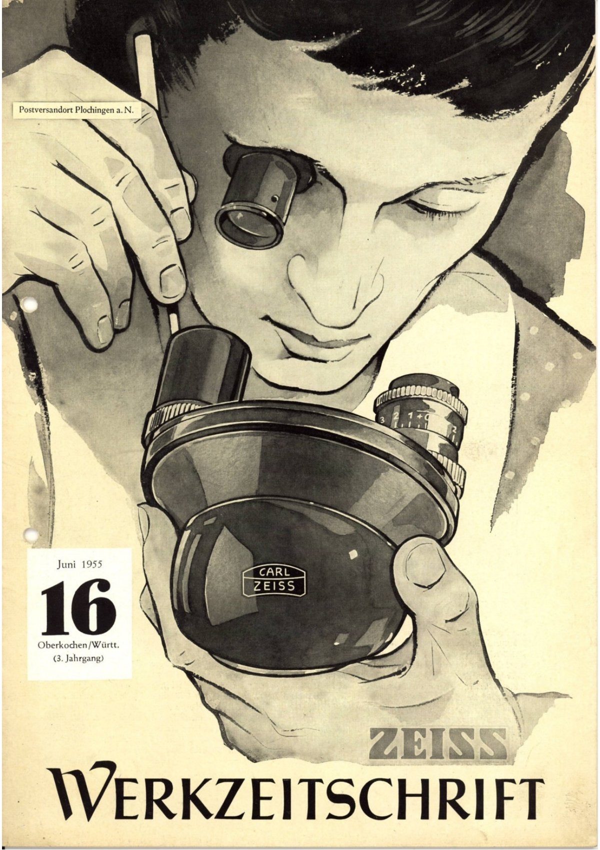 Zeiss Werkzeitschrift Heft 16, June 1955 – German – front cover