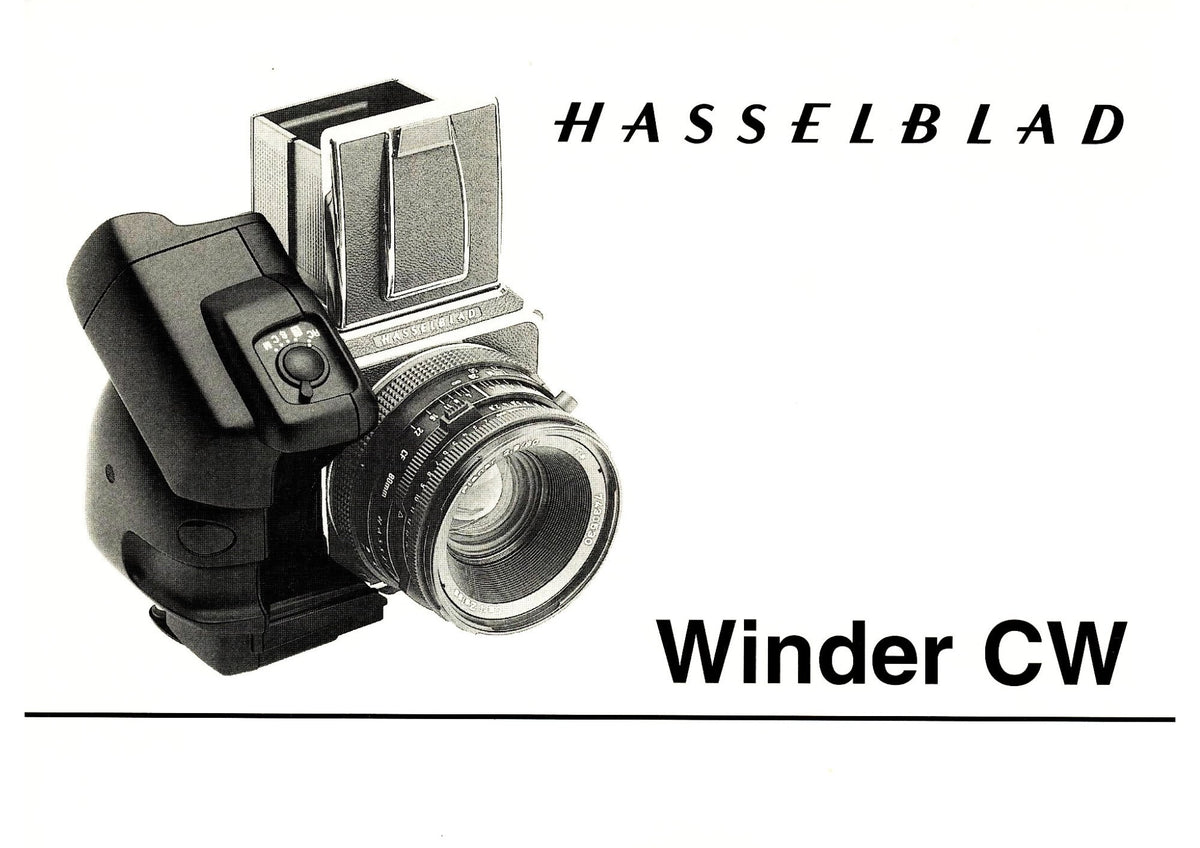 Hasselblad Winder CW – Instruction Manual, English – front cover