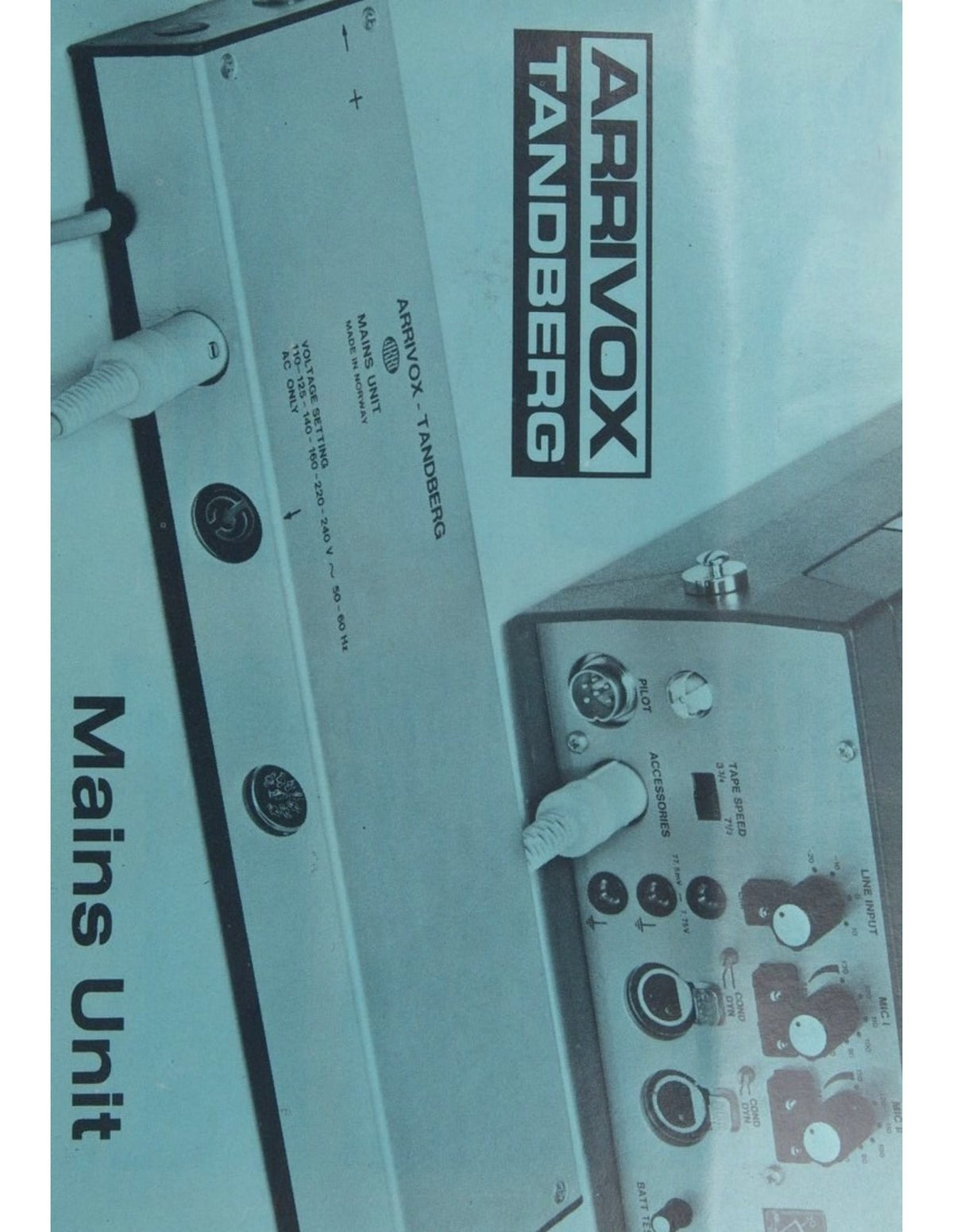 Arrivox-Tandberg Mains Unit – Instruction Manual, English – front cover