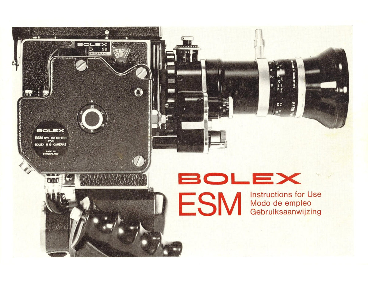 Bolex ESM – Instructions for Use, Multilingual – front cover