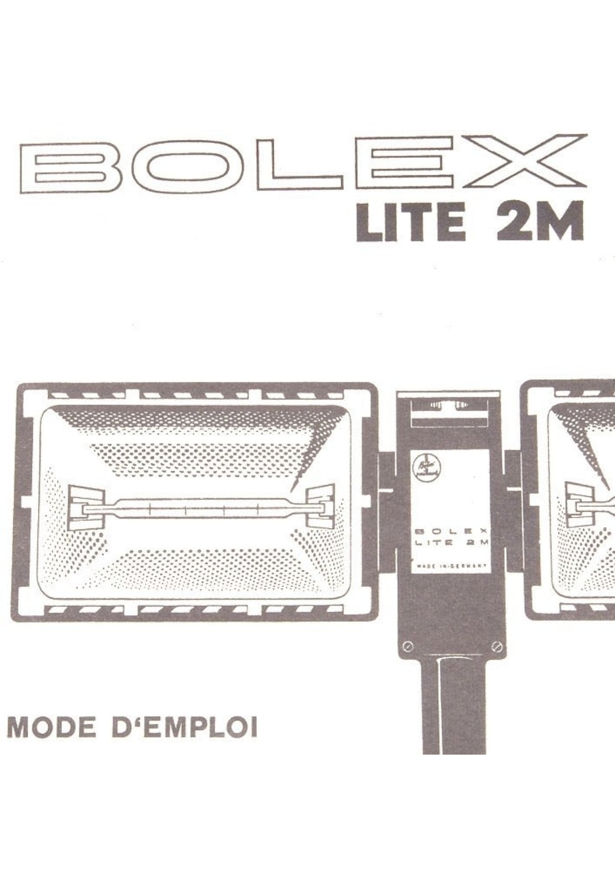 Bolex Lite 2M – Mode d'emploi, French – front cover