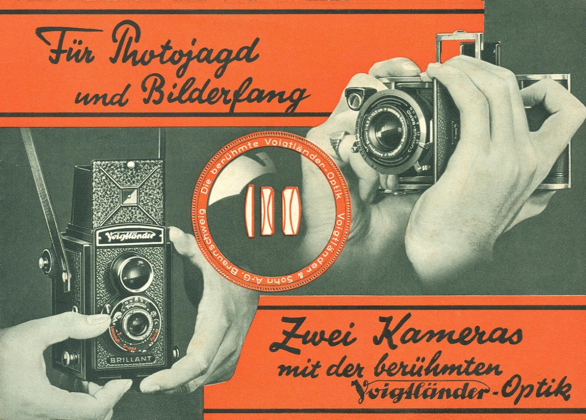 Voigtländer "Für Photojagd und Bilderfang" – Brillant German Folder, April 1936 – front cover