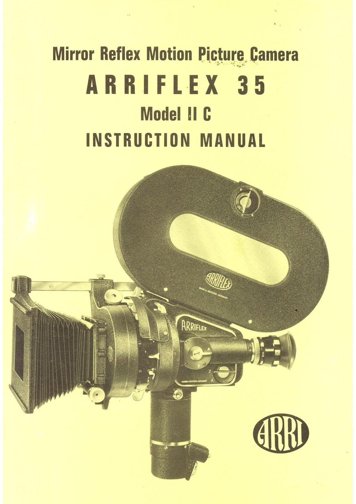 Arriflex 35 Model II C – Mirror Reflex Motion Picture Camera: Instruction Manual – front cover