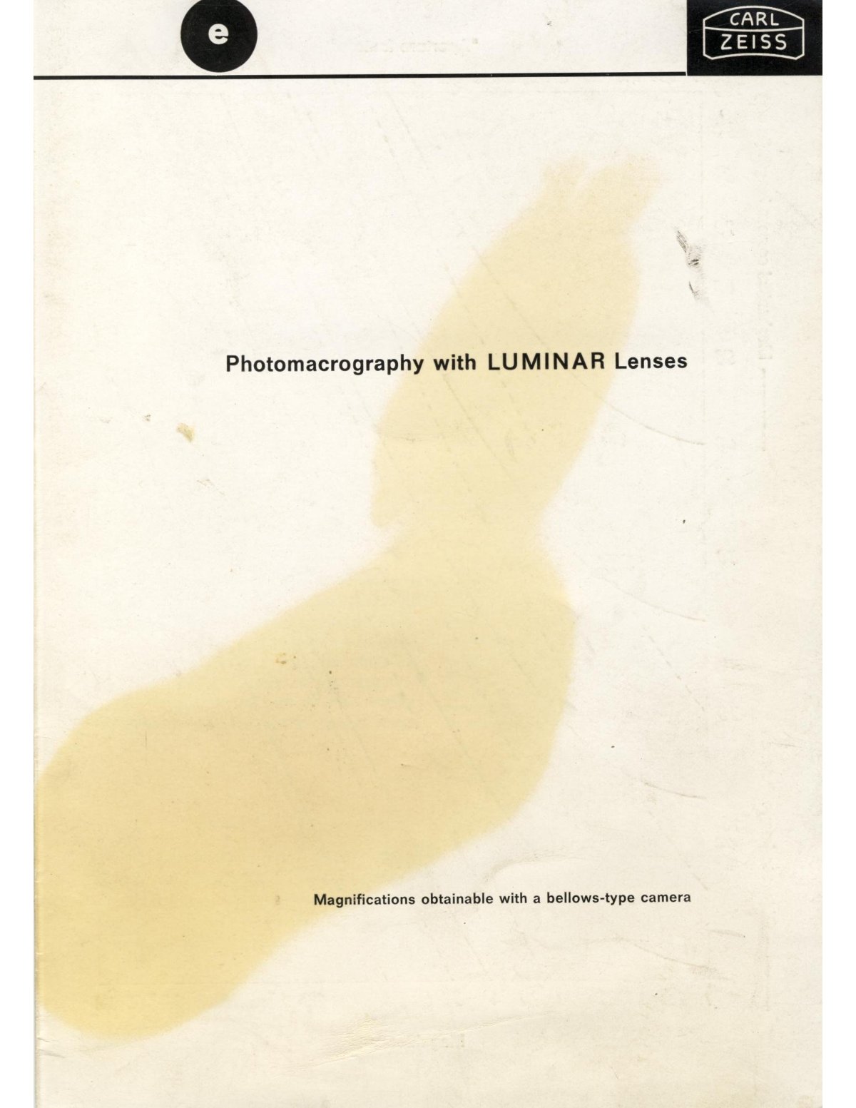 Carl Zeiss Photomacrography with Luminar Lenses – English Leaflet – front cover
