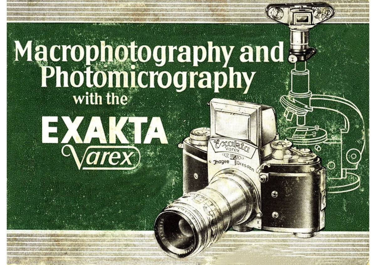 Exakta Varex – Macrophotography and Photomicrography Instructions, English – front cover