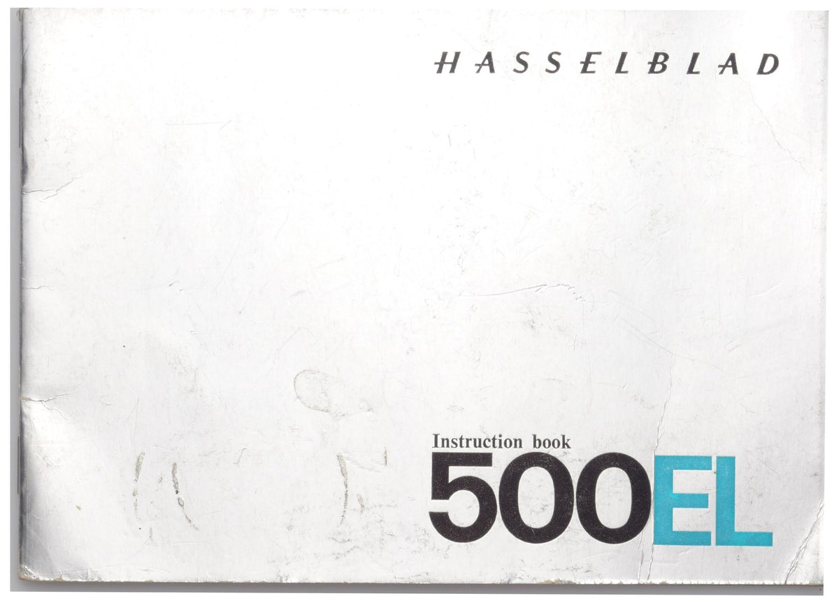 Hasselblad 500EL Instruction Book – English – front cover