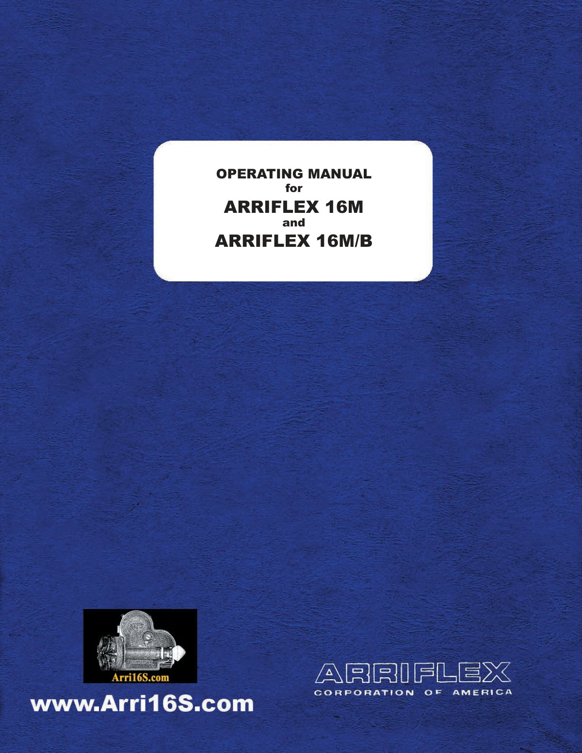 Arriflex 16M and 16M/B – Operating Manual, English – front cover