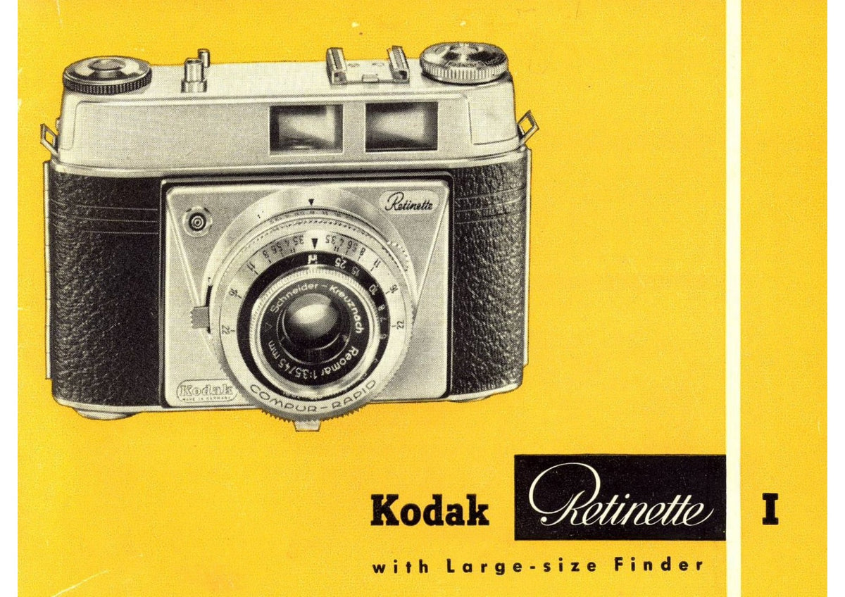 Kodak Retinette I with Large-Size Finder – Instructions, English – front cover