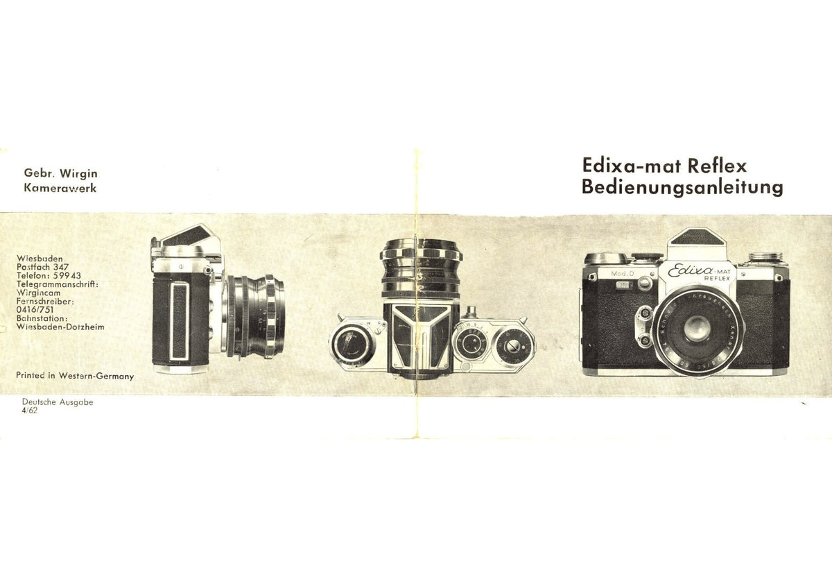 Edixa-mat Reflex – Bedienungsanleitung, German – front cover