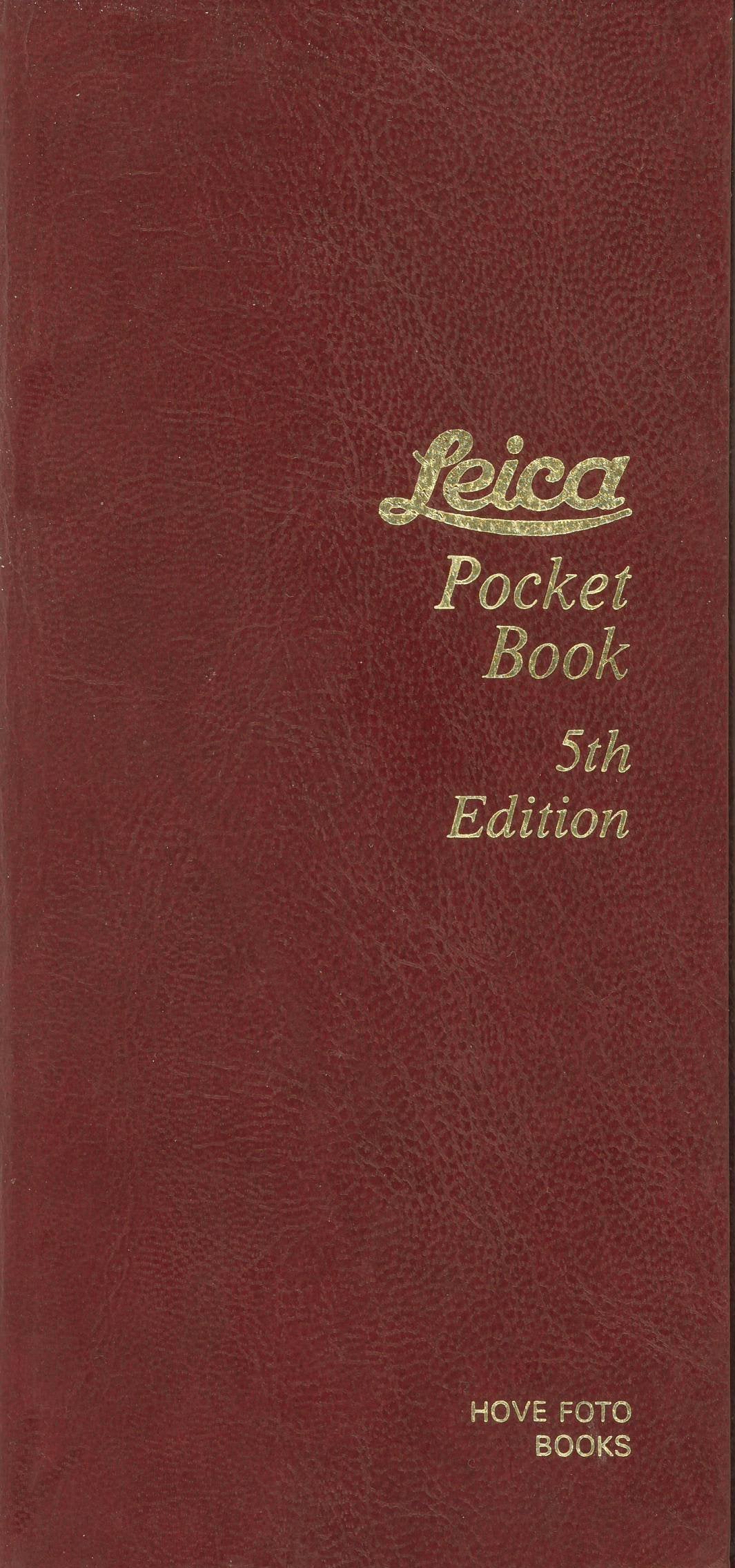 Leica Camera and Lens Pocket Book, 5th Edition – Hove Foto Books – front cover