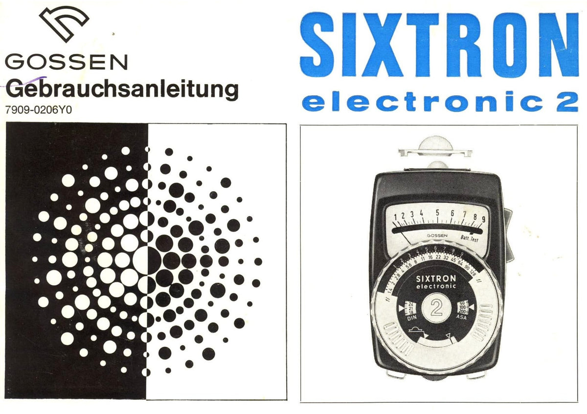 Gossen Sixtron electronic 2 – Gebrauchsanleitung, German – front cover