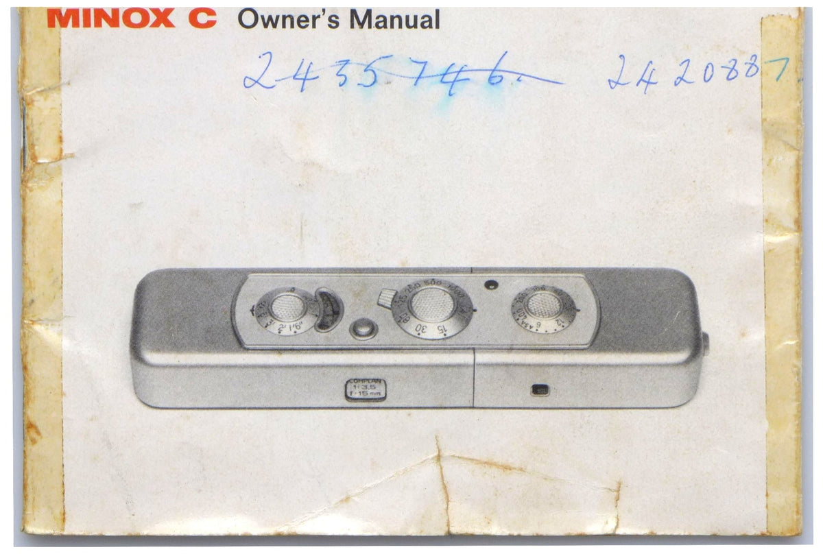 Minox C Owner's Manual – English – front cover