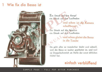 Voigtländer Bessa – "Nimm die Bessa" German Brochure – sample page 1 (watermarked preview)