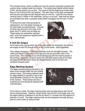 Arriflex 16S – Operating Instructions, English – sample page 1 (watermarked preview)