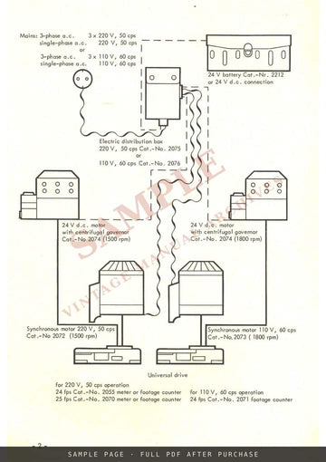 ARRI Electric Distribution Box for Arriflex 35 – Technical Information, November 1967 – sample page 1 (watermarked preview)