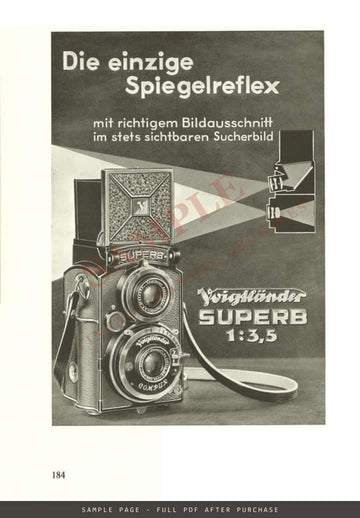 Voigtländer Superb – Article from the Voigtländer Magazine Satrap, 1933, German – sample page 1 (watermarked preview)