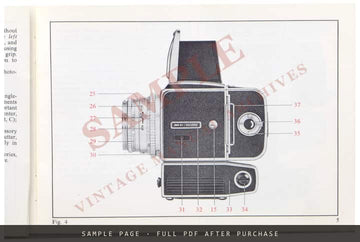 Hasselblad 500EL Instruction Book – English – sample page 1 (watermarked preview)