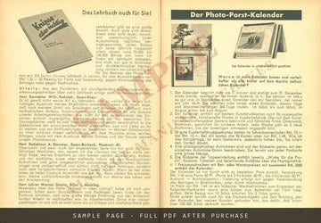 Photo-Porst Catalogue, 11th Edition 1933 – with Zeiss Ikon Entries, German – sample page 1 (watermarked preview)